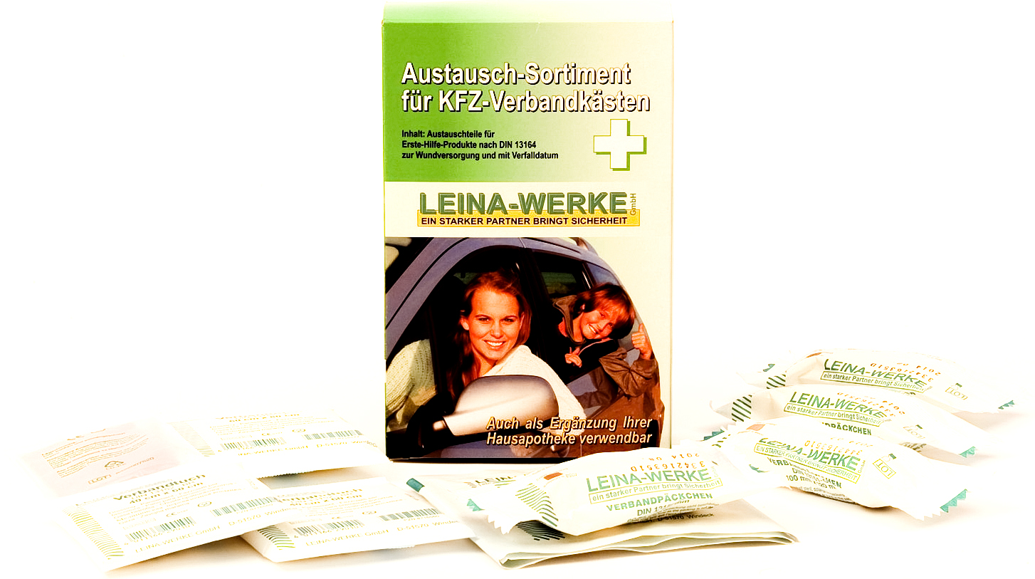 Nachrüstset für Verbandskasten DIN 13164