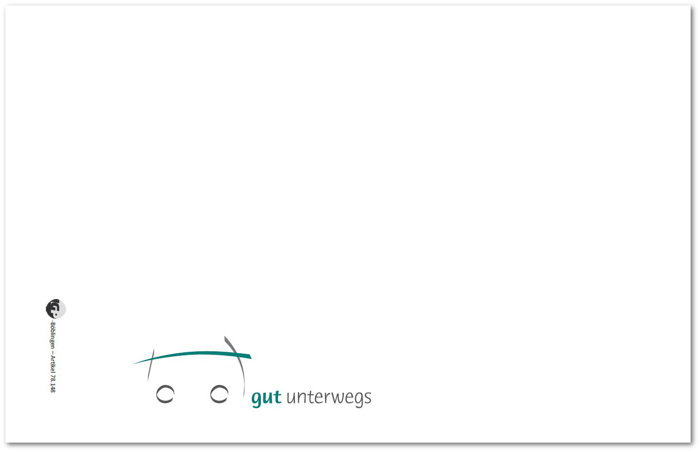 Versandhülle C 4 Gut unterwegs, weiß, Haftklebung