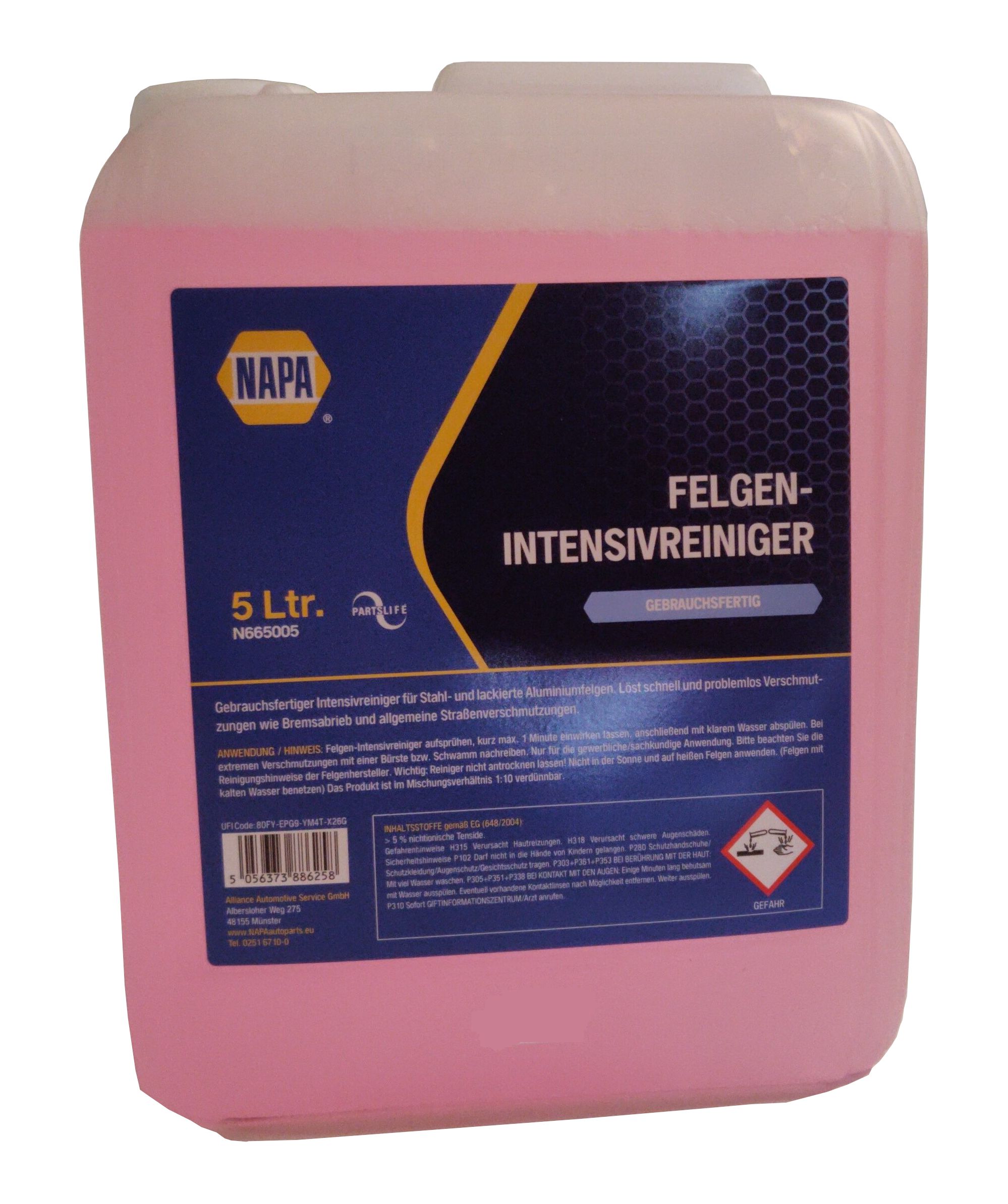 Felgenreiniger NAPA 5 Ltr., für Stahl- und
