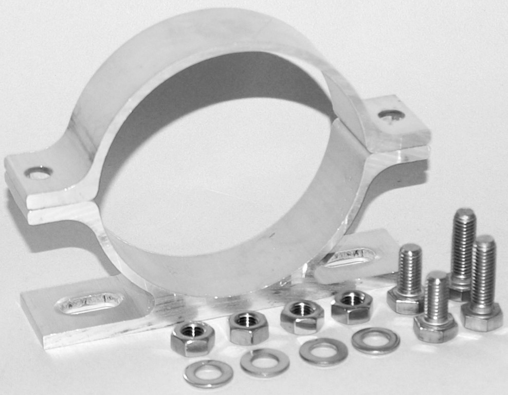 Rohrschelle Alu, 90 mm D, für Fahrplankasten
