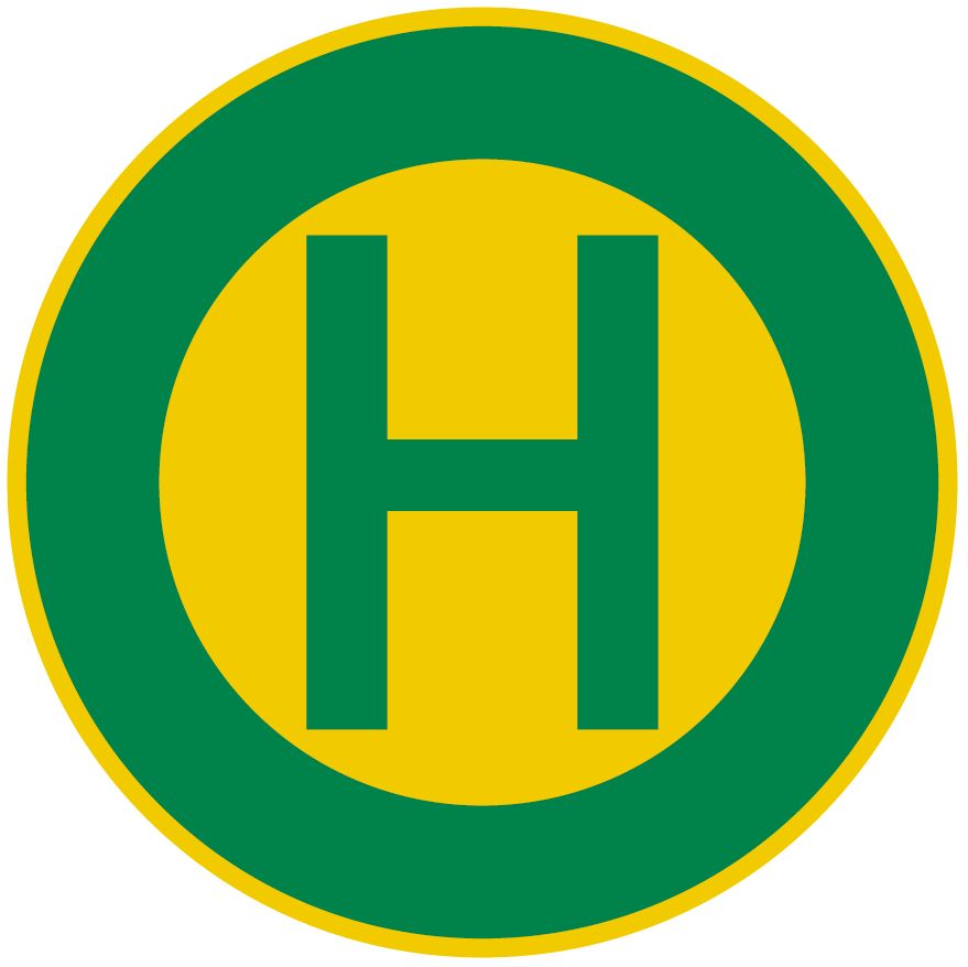 Haltestellenschild selbstklebend 350 mm, rund